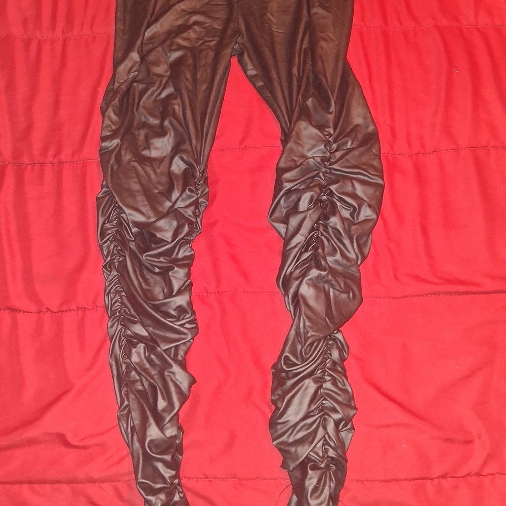 Rainbow Chocolate Ruched Skinny Pants